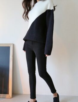 正韓 內刷毛保暖棉質緊身褲 made in korea