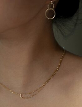 Chain link U 14K包金項鍊 Made in USA