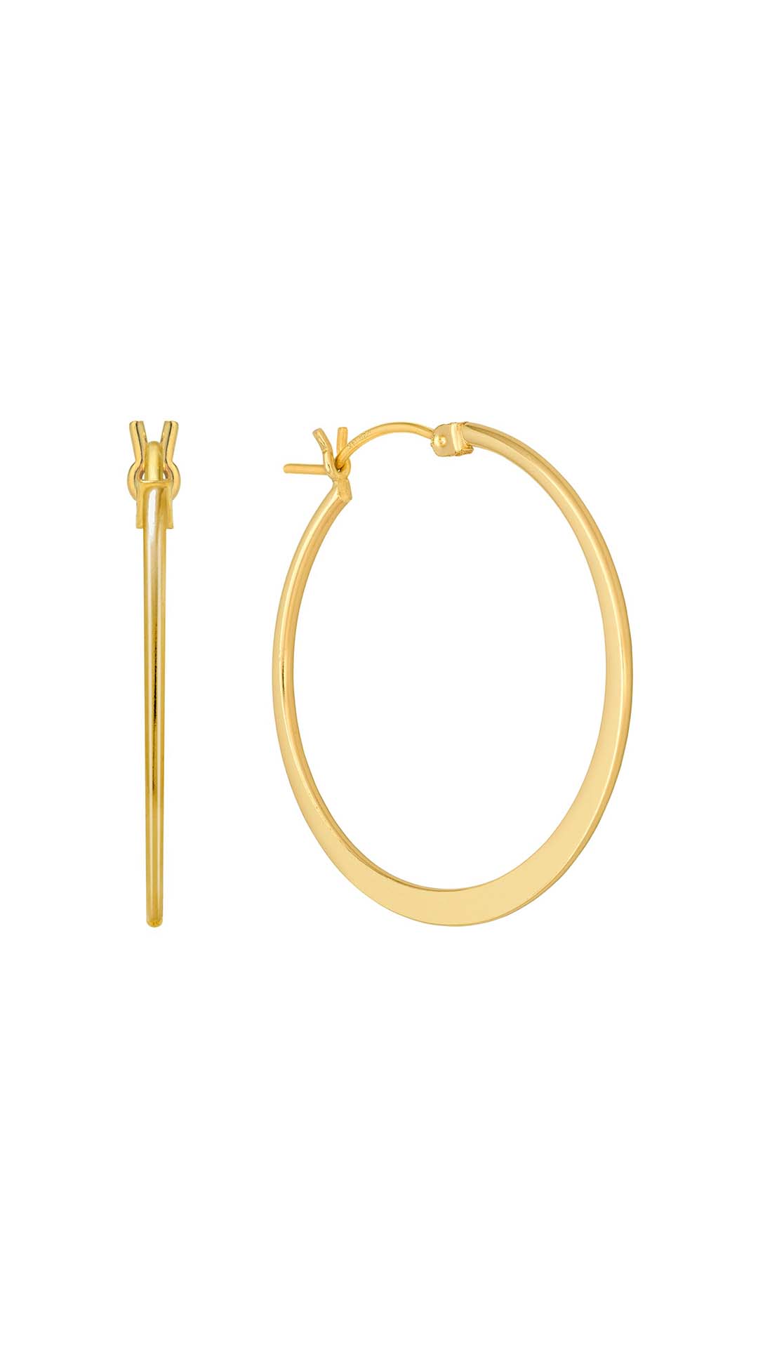LOUIS VUITTON Metal Small Louise Hoop Earrings Gold 801623