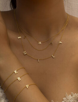 custom single initial 單字母手工手鍊 訂製款 made in australia
