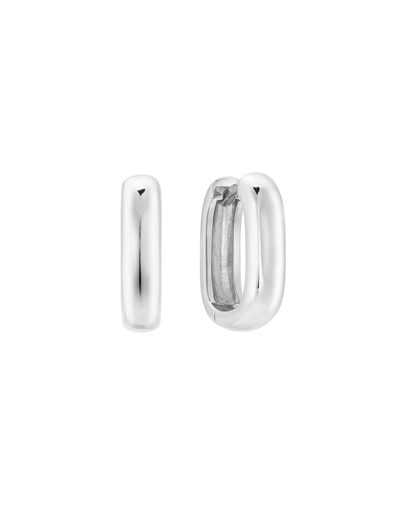 Mini Bold Link 純銀摩登幾何耳環 Made in Singapore
