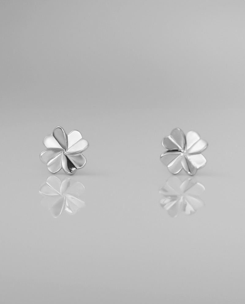 幸運四葉草耳環(銀)
