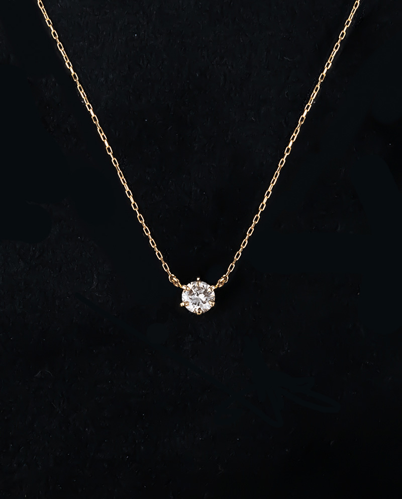 Éclat K18 六爪單鑽項鍊 0.20ct