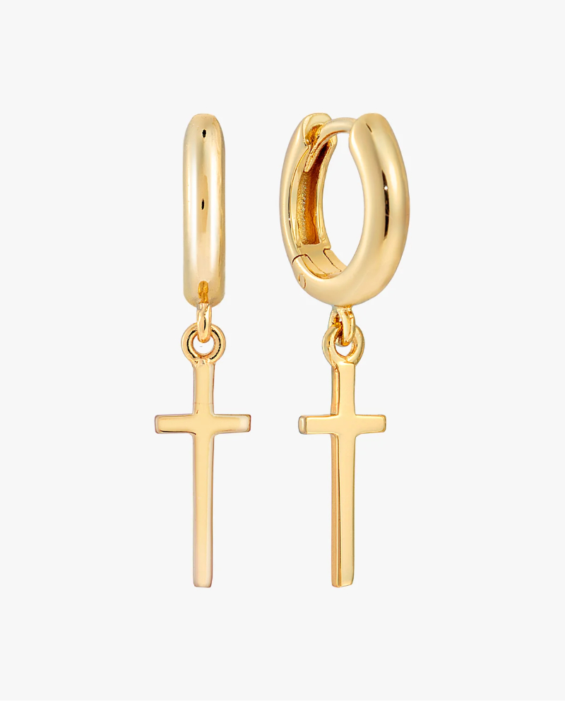 Cross Dangle 十字架耳環 Made in Singapore