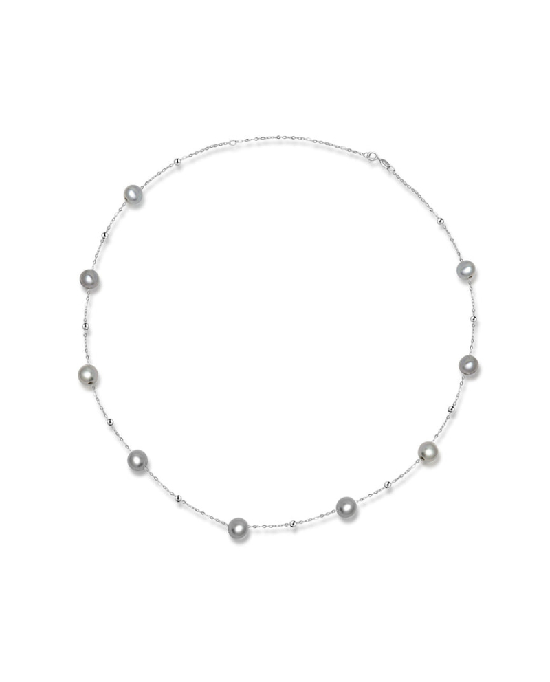 K18 白金真多麻珍珠項鍊