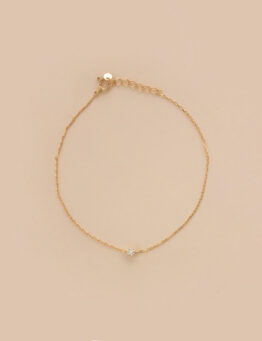 K18 經典六爪單鑽手鍊 0.08ct