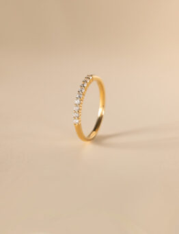 K18 蘊永八心八箭鑽石線戒(附證書) 0.2ct
