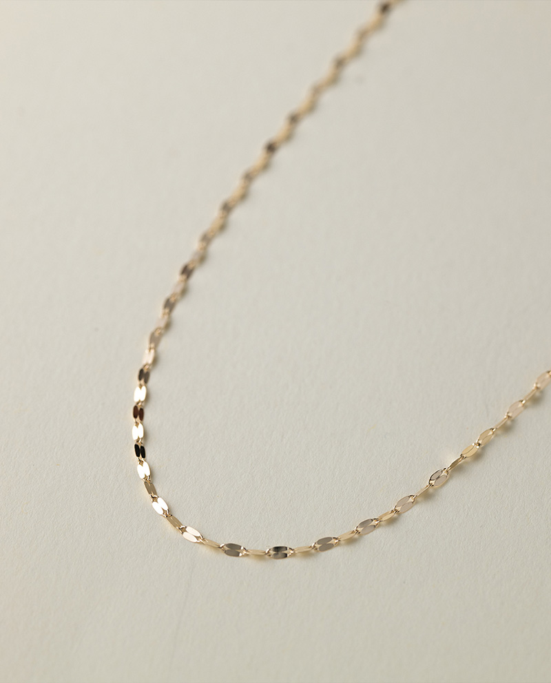 K10 黃金雪菲爾項鍊