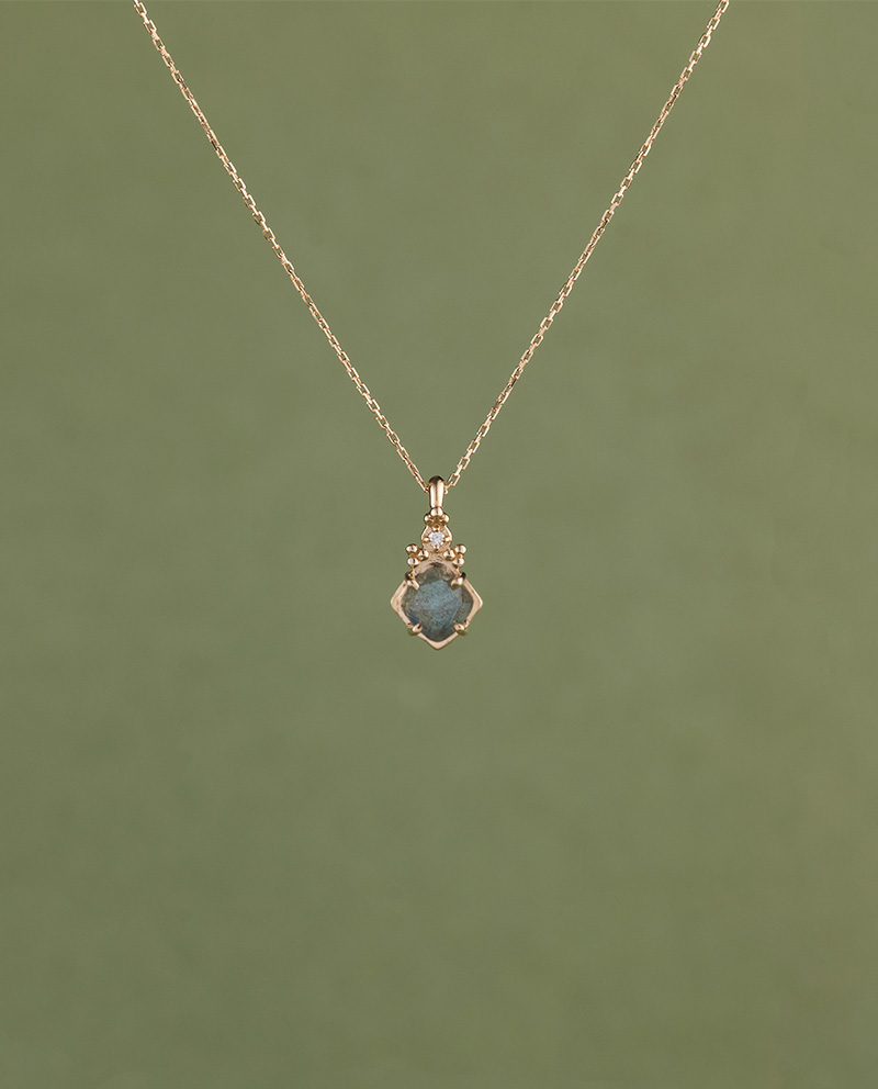 K10 藍光拉長石項鍊