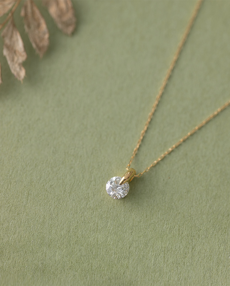 K18 完美裸鑽項鍊 D color