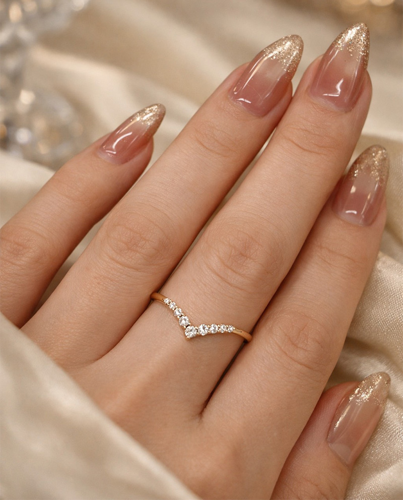 K10 海鷗鑽石線戒 0.1ct