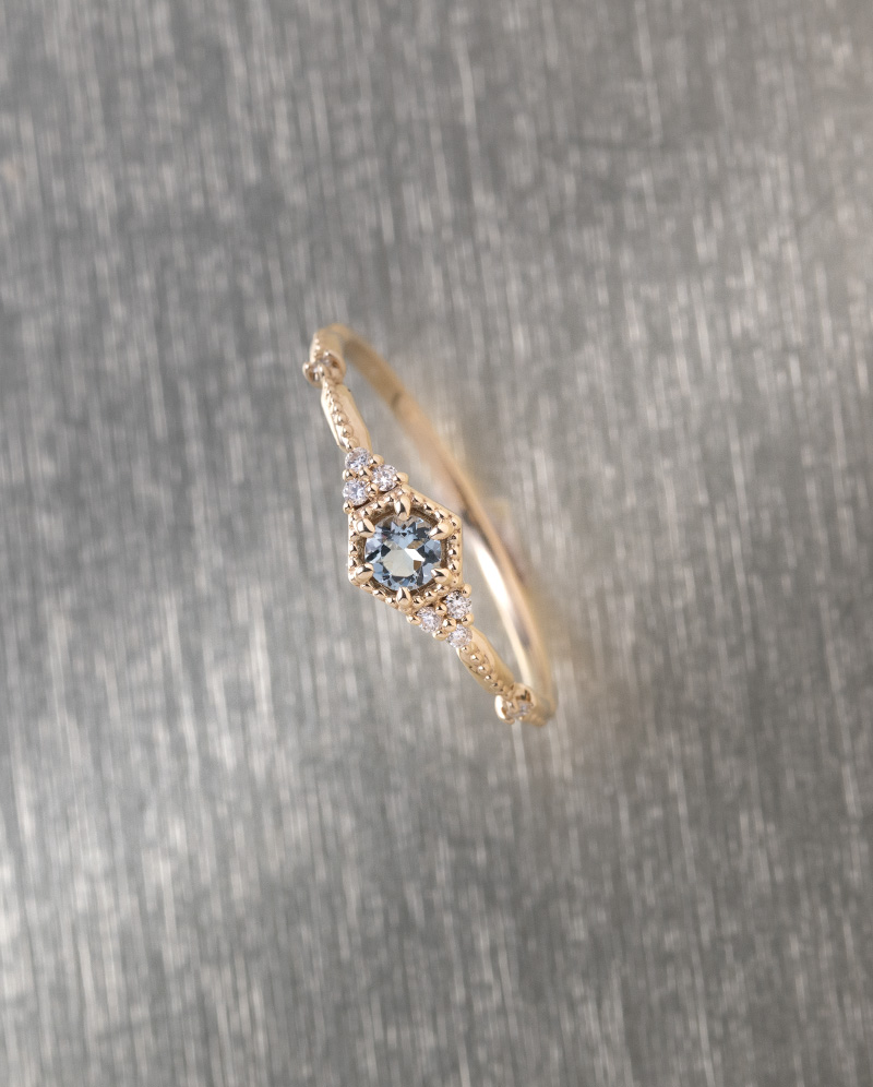 K10 米洛的維納斯海藍寶戒指