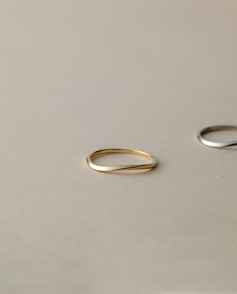 K10 溫柔弧線戒指