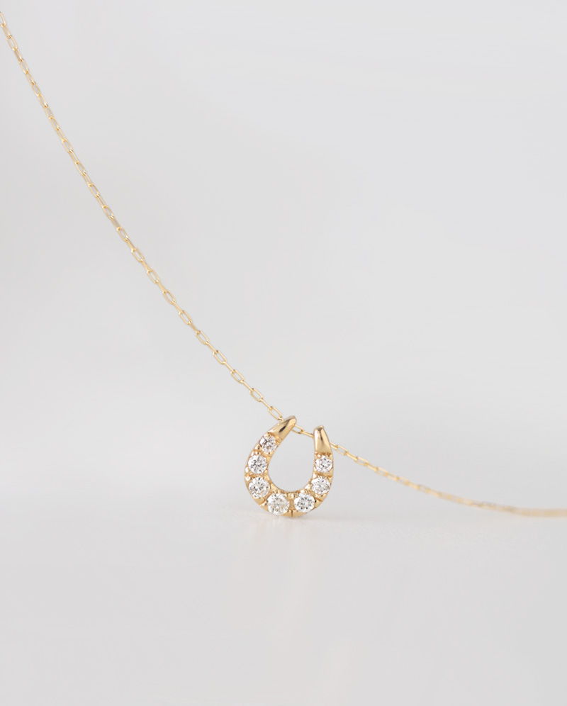 K18 星曜馬蹄鑽石項鍊 0.1ct