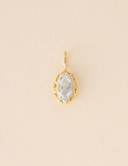 K18 鑲邊海藍寶吊墜 0.17ct